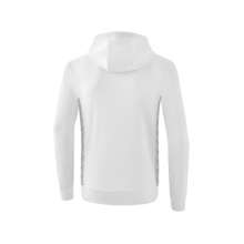 Erima Kapuzenpullover Essential Team Kapuzensweat (weiche Baumwolle, Rippbündchen) weiss/grau Herren